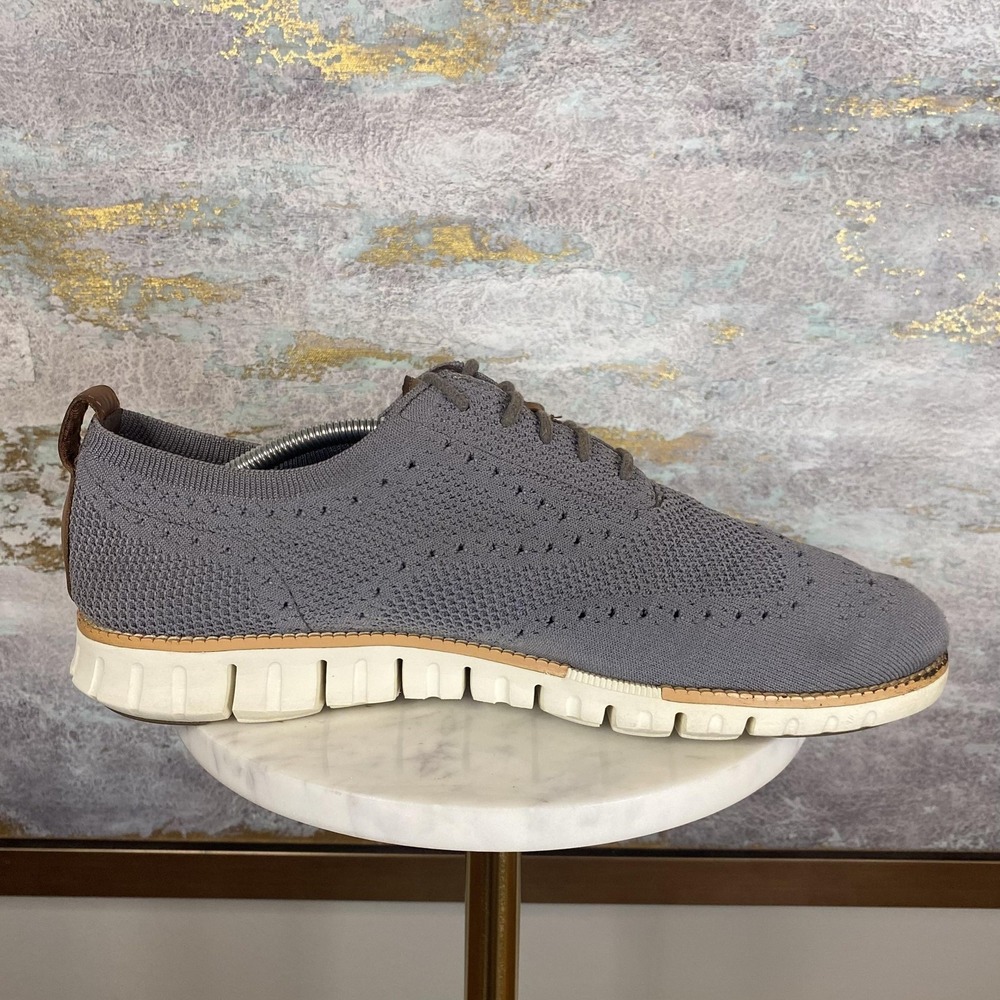Cole Haan Zerogrand Shoes Mens Size 10.5 Gray Wingtip Casual Sneakers C24944 - Picture 5 of 11